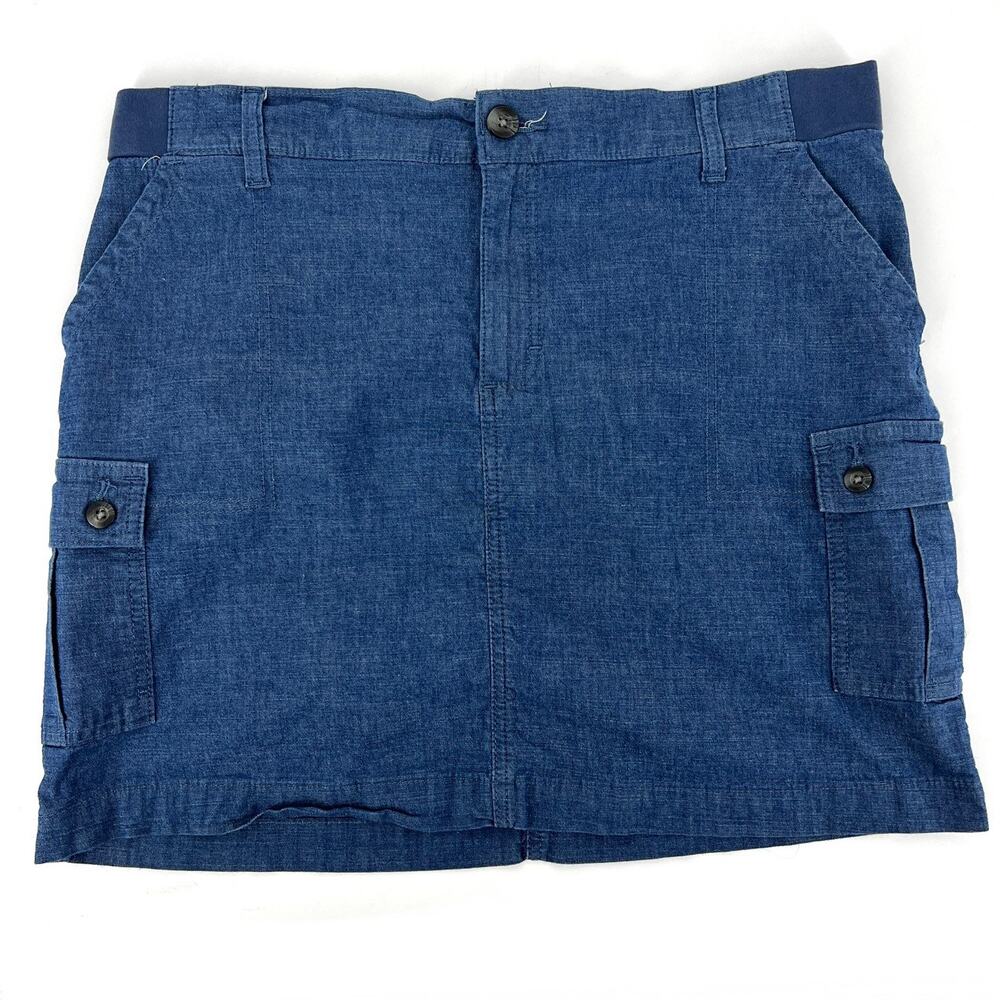 Vintage Lee Womens Stretch Denim Skort Size 16 Preowned